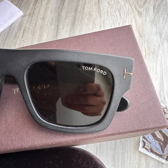 Tom Ford Matte Black Sunglasses - Picture 3 of 7